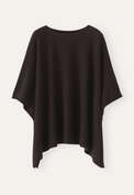 Strick-Poncho, Ebenholz, webstill
