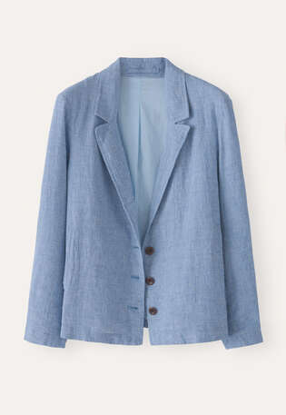 Hahnentritt-Jacke, Indigoblau, webstill