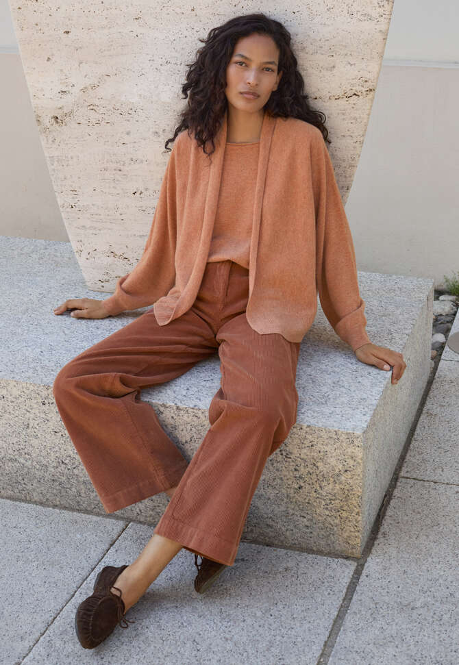 &Auml;rmelloser Strickpullover, Apricot, completeTheLook