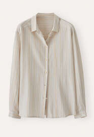 Streifen-Overshirt, Natur, webstill