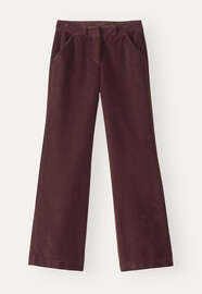 Hose mit weitem Bein, Portwein, webstill