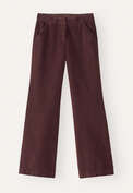 Hose mit weitem Bein, Portwein, webstill