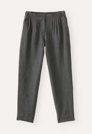 Schmal zulaufende Hose, Kohlschwarz, webstill