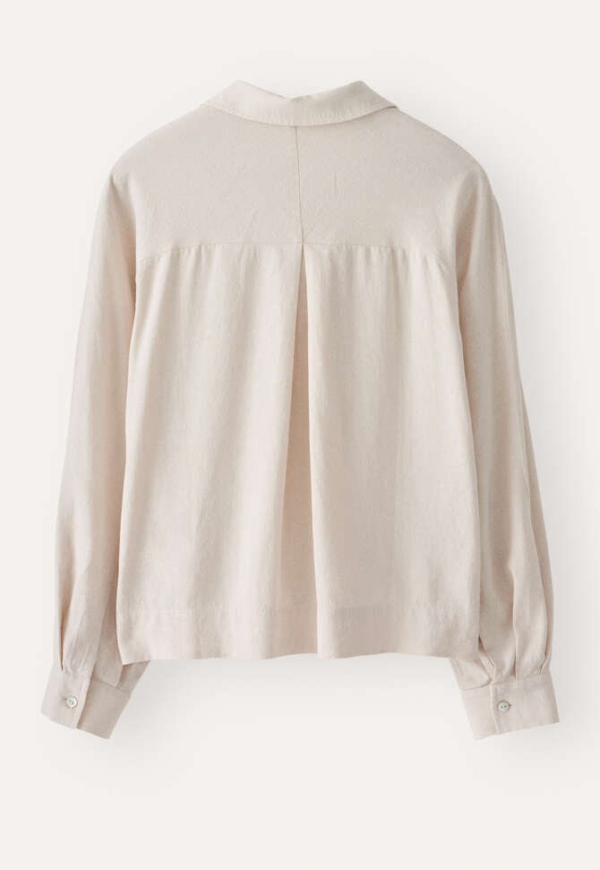 Bluse mit geschwungenen &Auml;rmeln, Blasses Naturbeige, completeTheLook