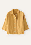Zweireiher-Bluse, Sandiges Ocker, webstill