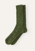 Gerippte Socken, Wintergr&uuml;n, webstill