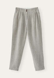 Schmal zulaufende Hose, Nerzbraun, webstill