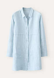 Lange Bluse, Chambray, webstill