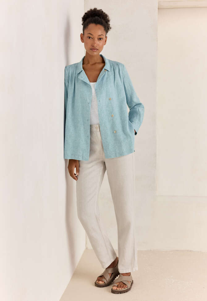 Jeans mit schmalem Bein, Ecru, completeTheLook