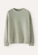 Perlmuster-Pullover, Blasses Mint, webstill