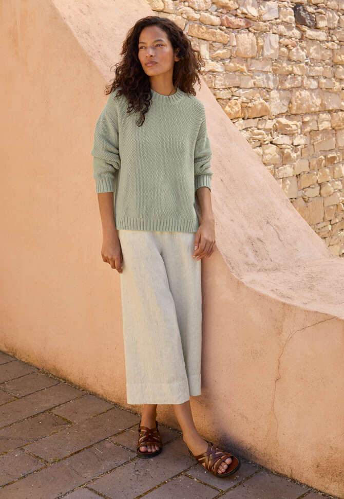 Perlmuster-Pullover, Blasses Mint, completeTheLook