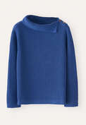Pullover mit Kragen, Zartes Kobalt, webstill