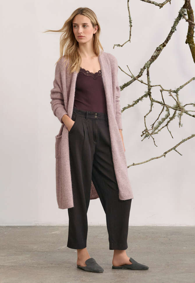 Schmal zulaufende Hose, Schwarzbraun, completeTheLook