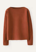 Kastiger Pullover, Gew&uuml;rzorange, webstill