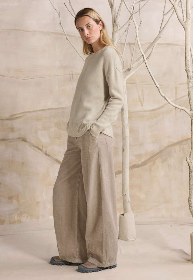 Legerer Rundhalspullover, Perle, completeTheLook