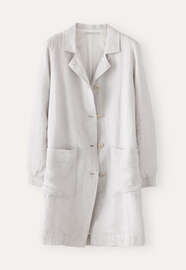 Lange Jacke, Eisgrau, webstill