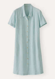 Kurzes Hemdkleid, Blasses Mint, webstill