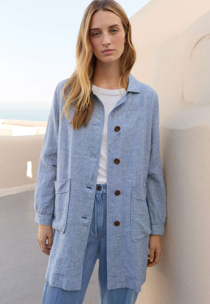 Lange Jacke, Indigoblau, completeTheLook