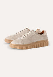 Sneaker mit klobiger Sohle, Kiesel, webstill
