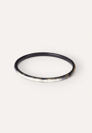 Armreif, Schwarz/Natur, webstill