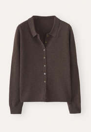 Durchgekn&ouml;pfter Pullover, Maronenbraun, webstill