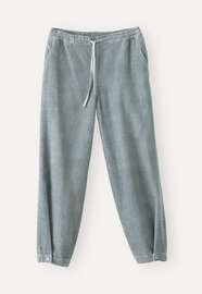 Schmal zulaufende Hose, Enteneiblau, webstill