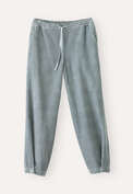 Schmal zulaufende Hose, Enteneiblau, webstill