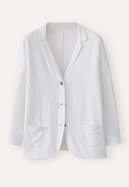 Jersey-Blazer, Wei&szlig;, webstill