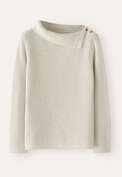 Pullover mit Kragen, Grau/Creme, webstill