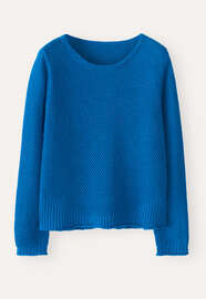 Pullover im Perlmuster, Tiefes Marineblau, webstill