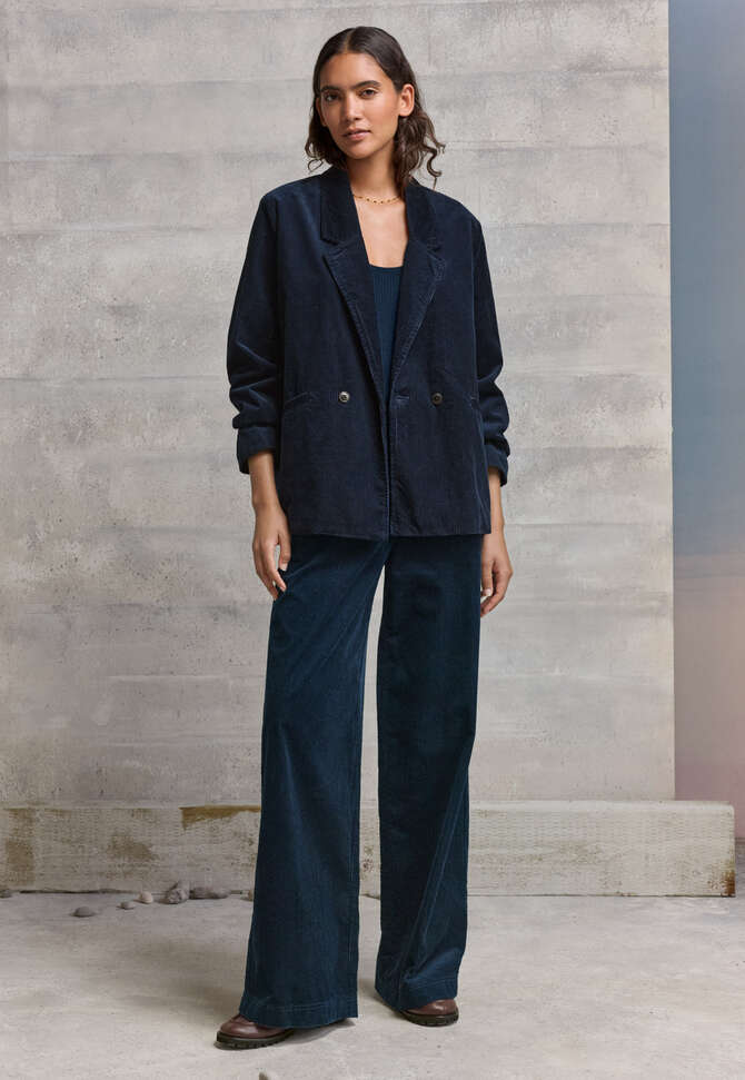 Zweireihige Jacke, Aquamarinschwarz, completeTheLook