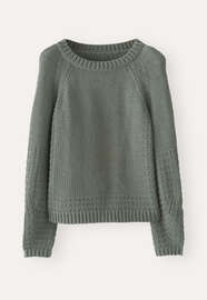 Pullover mit eingestricktem Muster, Dunkles Lorbeer, webstill