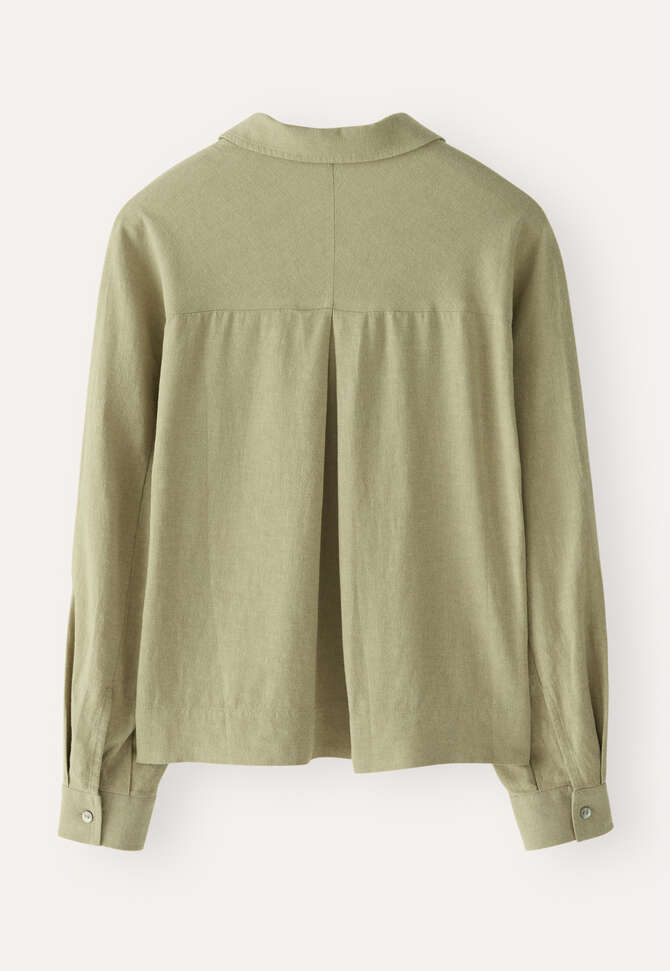 Bluse mit geschwungenen &Auml;rmeln, Blasses Oliv, completeTheLook