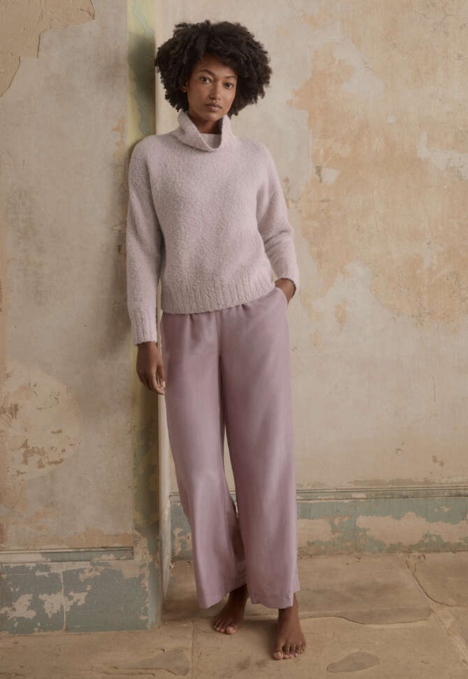 Pullover mit Trichterkragen, Zartes Rosa, completeTheLook