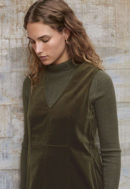 Gerippter Pullover, Dunkles Moosgr&uuml;n, completeTheLook