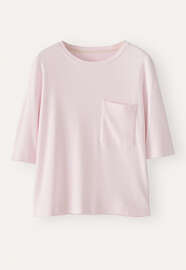 T-shirt mit Tasche, Eisrosa, webstill