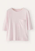 T-shirt mit Tasche, Eisrosa, webstill