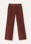 Hose mit weitem Bein, Zartes Granatrot, webstill
