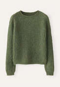 Pullover mit Rundhalsausschnitt, Wintergr&uuml;n, webstill