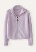 Cardigan mit Rei&szlig;verschluss, Rosa Lavendel, webstill