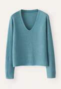 Pullover mit V-Ausschnitt, Ozean, webstill