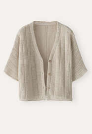 Fangmuster-Cardigan, Pergament, webstill
