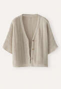 Fangmuster-Cardigan, Pergament, webstill