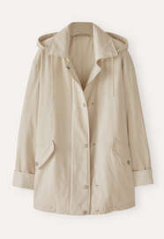 Beschichtete Jacke, Ecru, webstill