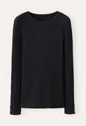 Ripppullover, Schwarz meliert, webstill