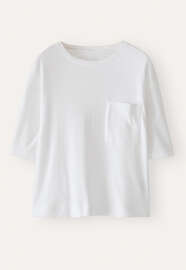 T-shirt mit Tasche, Wei&szlig;, webstill