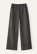 Weite Hose mit geradem Bein, Monochrom, webstill