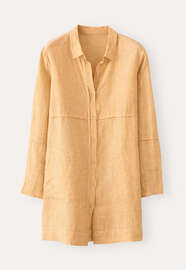 Lange Bluse, Honig, webstill