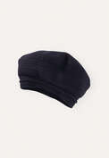Strick-Barett, Blauschwarz, webstill