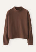 Sweatshirt mit Falten&auml;rmeln, Kastanie, webstill